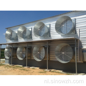 Prefab stalen kippenhok huis met apparatuur